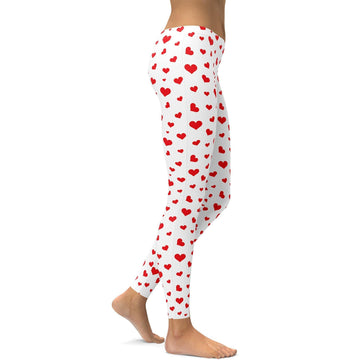 Rote Herz Leggings I061