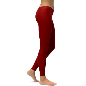 Tiefe Rote Leggings Y434
