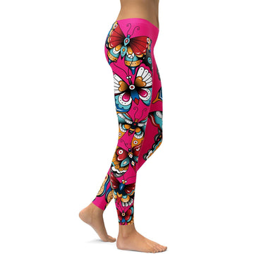 Tag der Toten - Schmetterlings Leggings S433