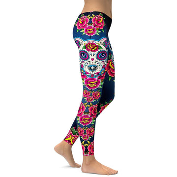 Zucker-Schädel Pitbull Leggings A161