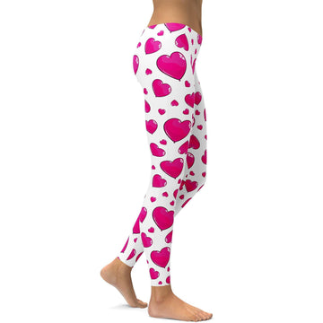 Rosa Herzförmige Ballon Leggings H034