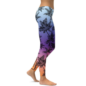 Tropische Palmenleggings X307