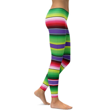 Bunte Mexikanische Serape Leggings L073
