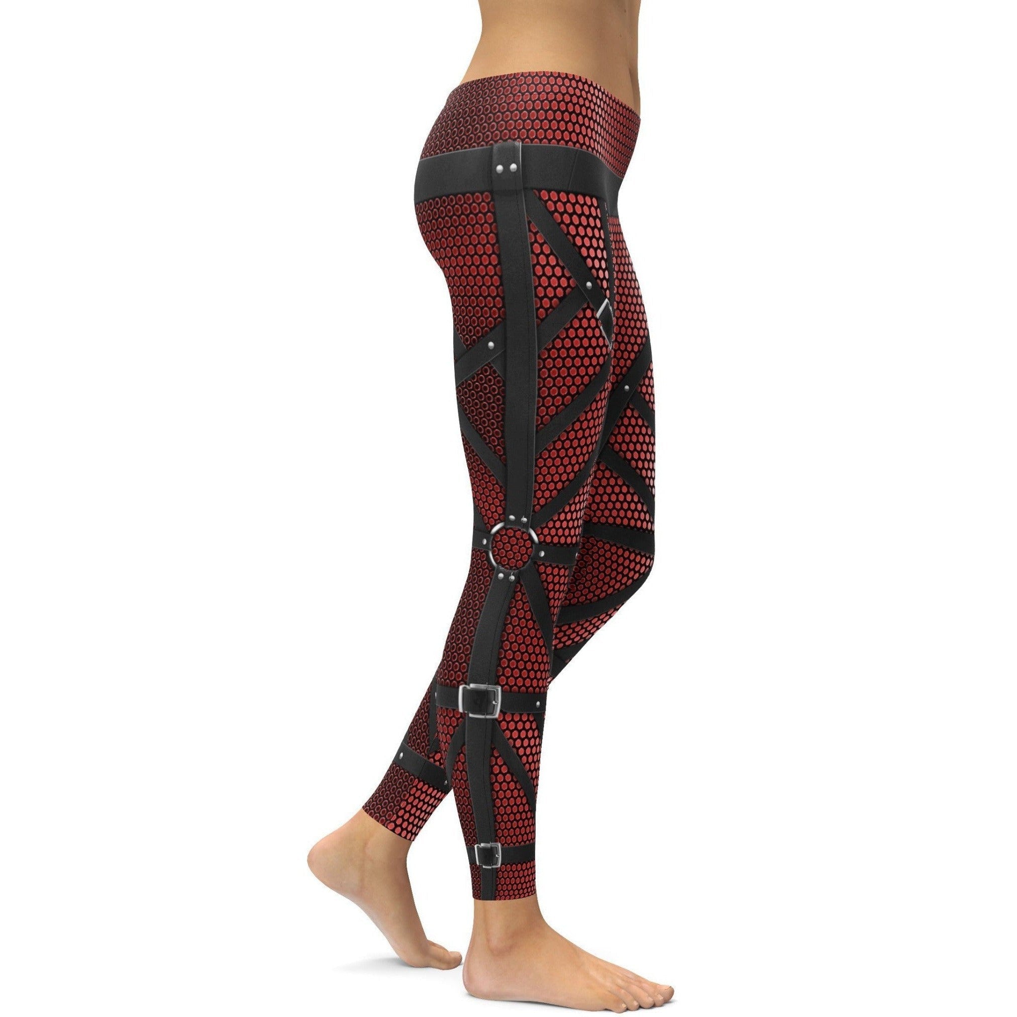Faux Carbon und Leggings mit Gürtel C706