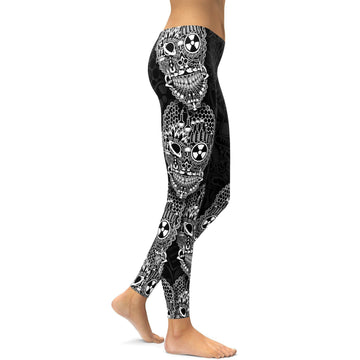 Wissenschaftliche Schädel Leggings K504