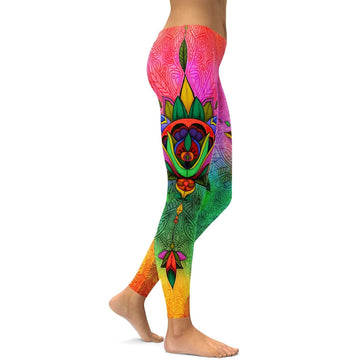 Bunte Ornamental Leggings A801