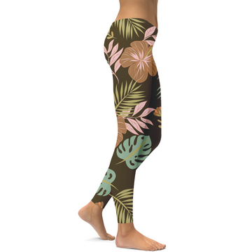 Herbstliche Blumenleggings P177