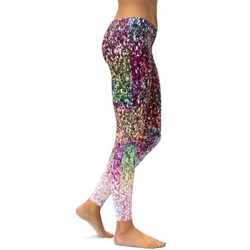 Bunte Funkelnde Leggings F436