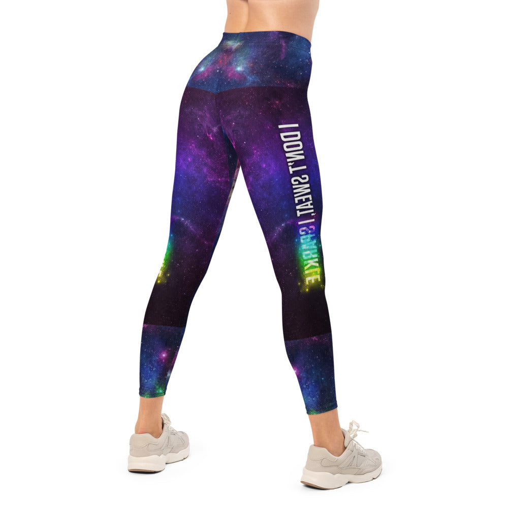 Personalisierte Damen Sportleggings Galaxy Print Weltraum Design Blau Lila Fitness Leggings F438