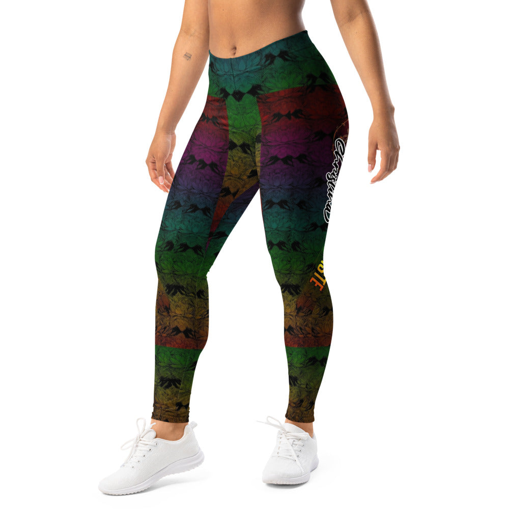 Personalisierte Damen Sportleggings Mandala Design Mehrfarbig Fitness Yoga Leggings I582