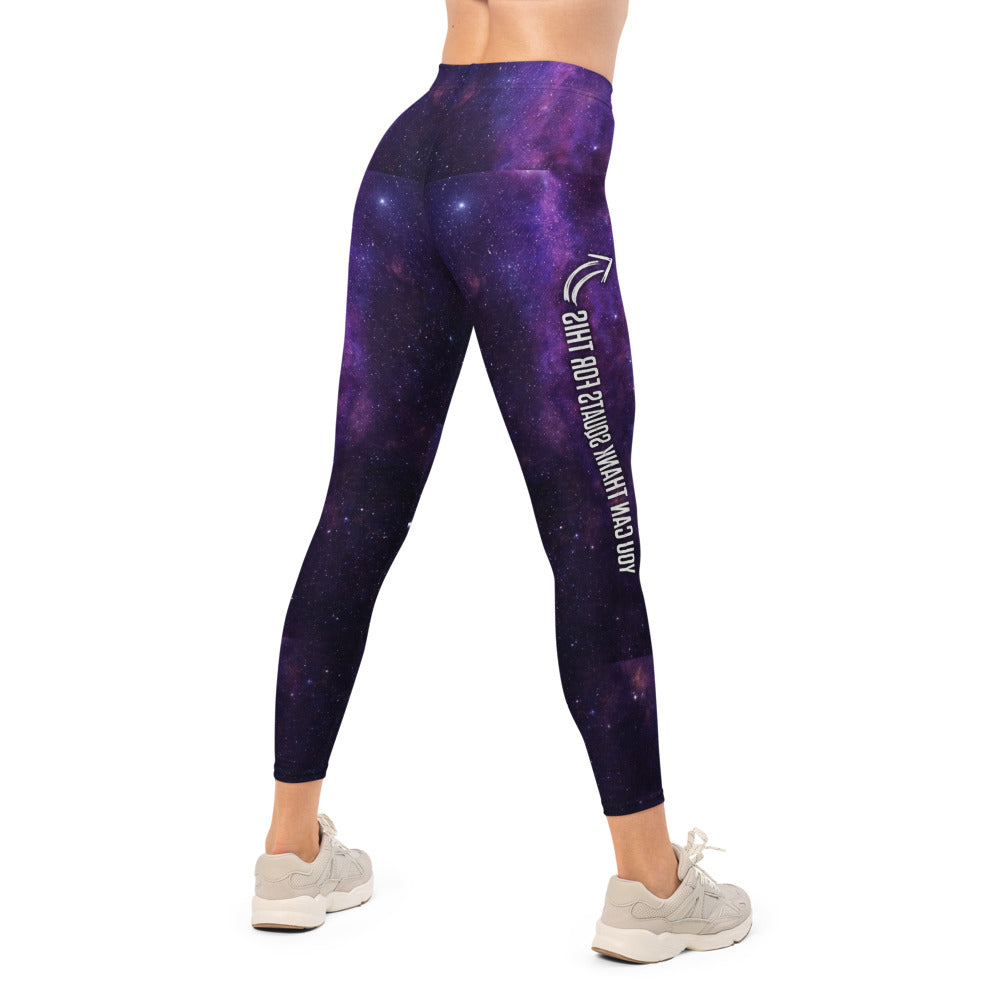 Personalisierte Damen Sportleggings Galaxie Design Lila Schwarz Fitness Leggings Weltraum Print Yoga Hose C351