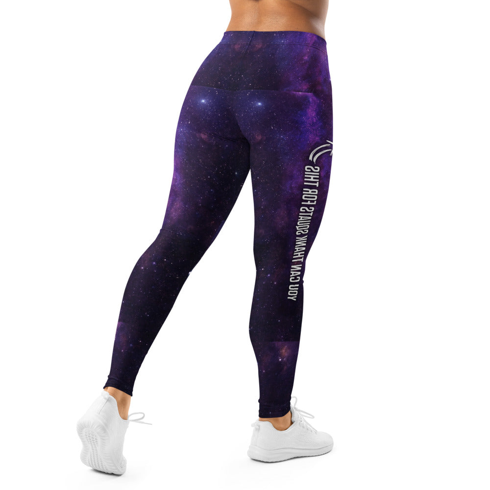Personalisierte Damen Sportleggings Galaxie Design Lila Schwarz Fitness Leggings Weltraum Print Yoga Hose C351