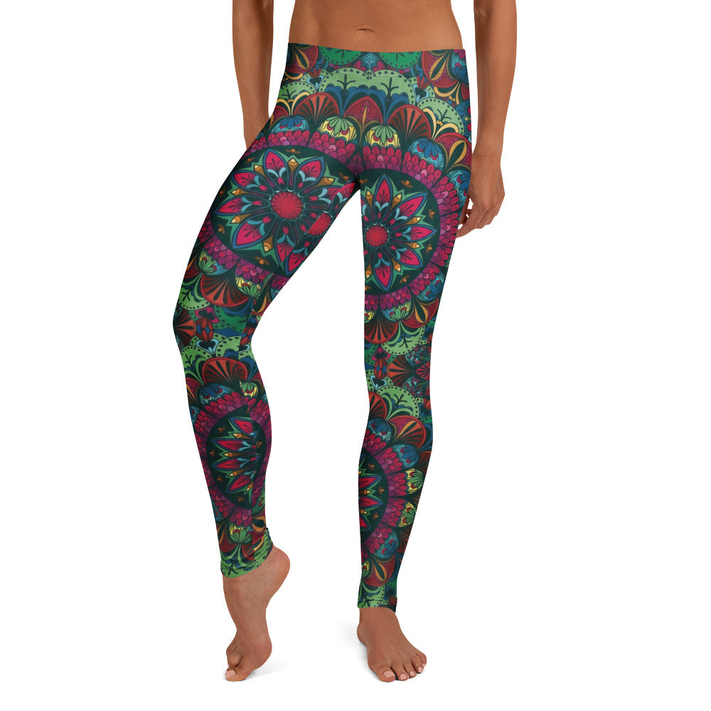 Personalisierte Damen Sportleggings Mandala Muster Bunt Fitness Yoga Leggings Boho Style Z864