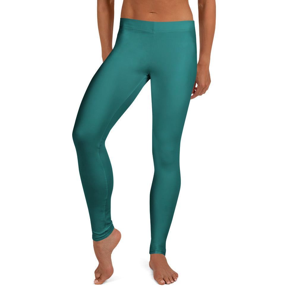 Personalisierte Damen Sportleggings Petrol Dunkeltürkis Fitness Leggings mit Schriftzug Yoga Hose X556