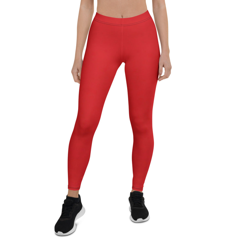 Personalisierte Damen Sportleggings Rot mit Christmas Schriftzug Fitnesshose Yoga Leggings R298