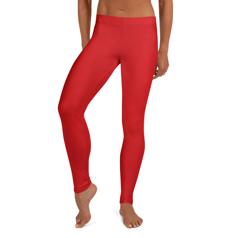 Personalisierte Damen Sportleggings Rot mit Christmas Schriftzug Fitnesshose Yoga Leggings R298