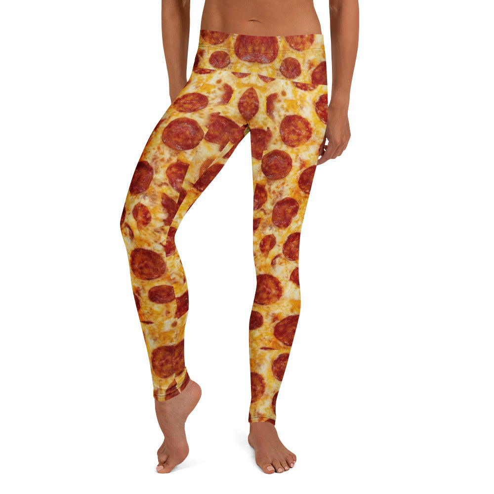 Personalisierte Damen Sportleggings Pizza Muster Bunte Fitness Leggings Yoga Hose Print-Design T878