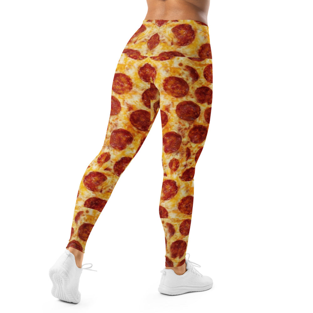 Personalisierte Damen Sportleggings Pizza Muster Bunte Fitness Leggings Yoga Hose Print-Design T878