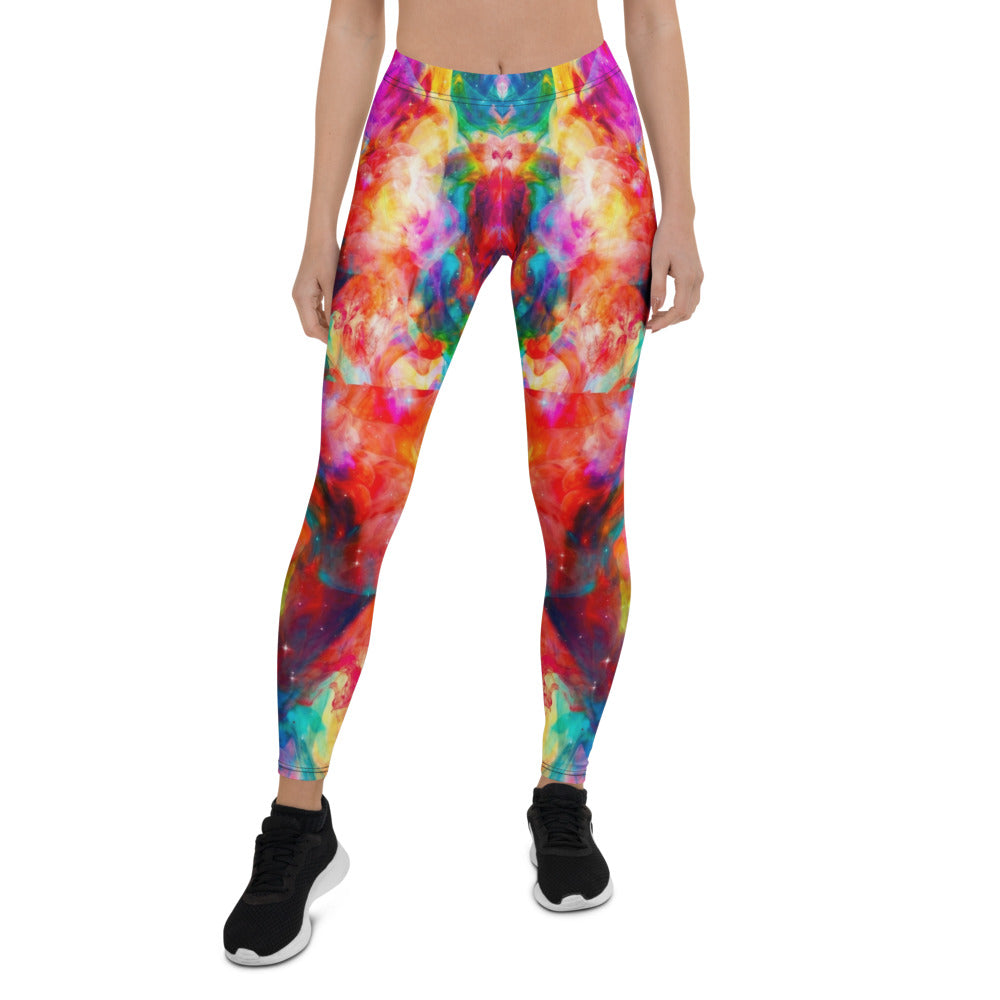 Personalisierte Damen Sportleggings Bunt Abstrakt Yoga Fitness Leggings Farbwirbel-Muster O767