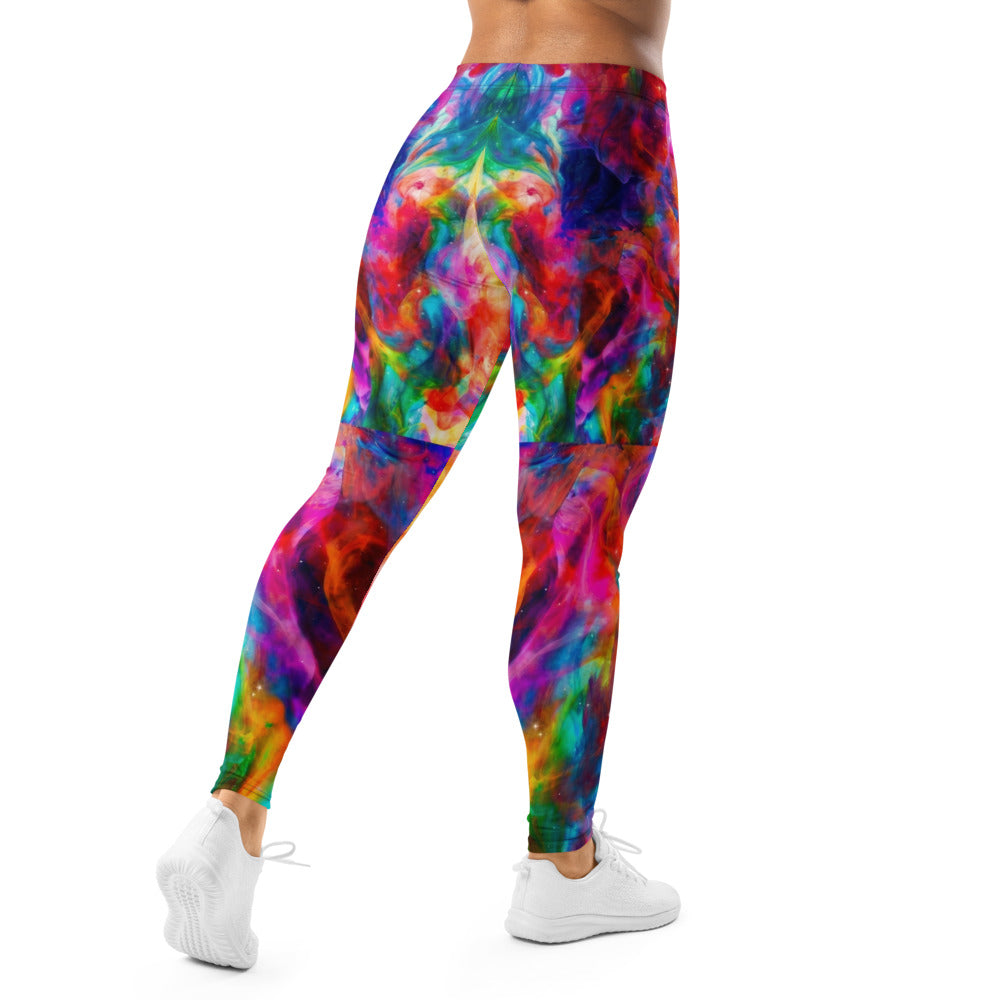 Personalisierte Damen Sportleggings Bunt Abstrakt Yoga Fitness Leggings Farbwirbel-Muster O767