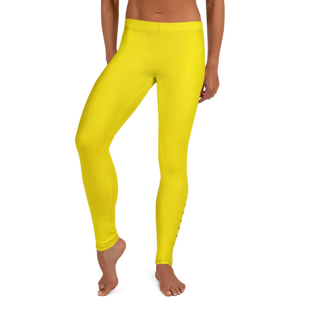 Personalisierte Damen Sportleggings Gelb Softball Baseball Design Fitness Yoga Hose Z431