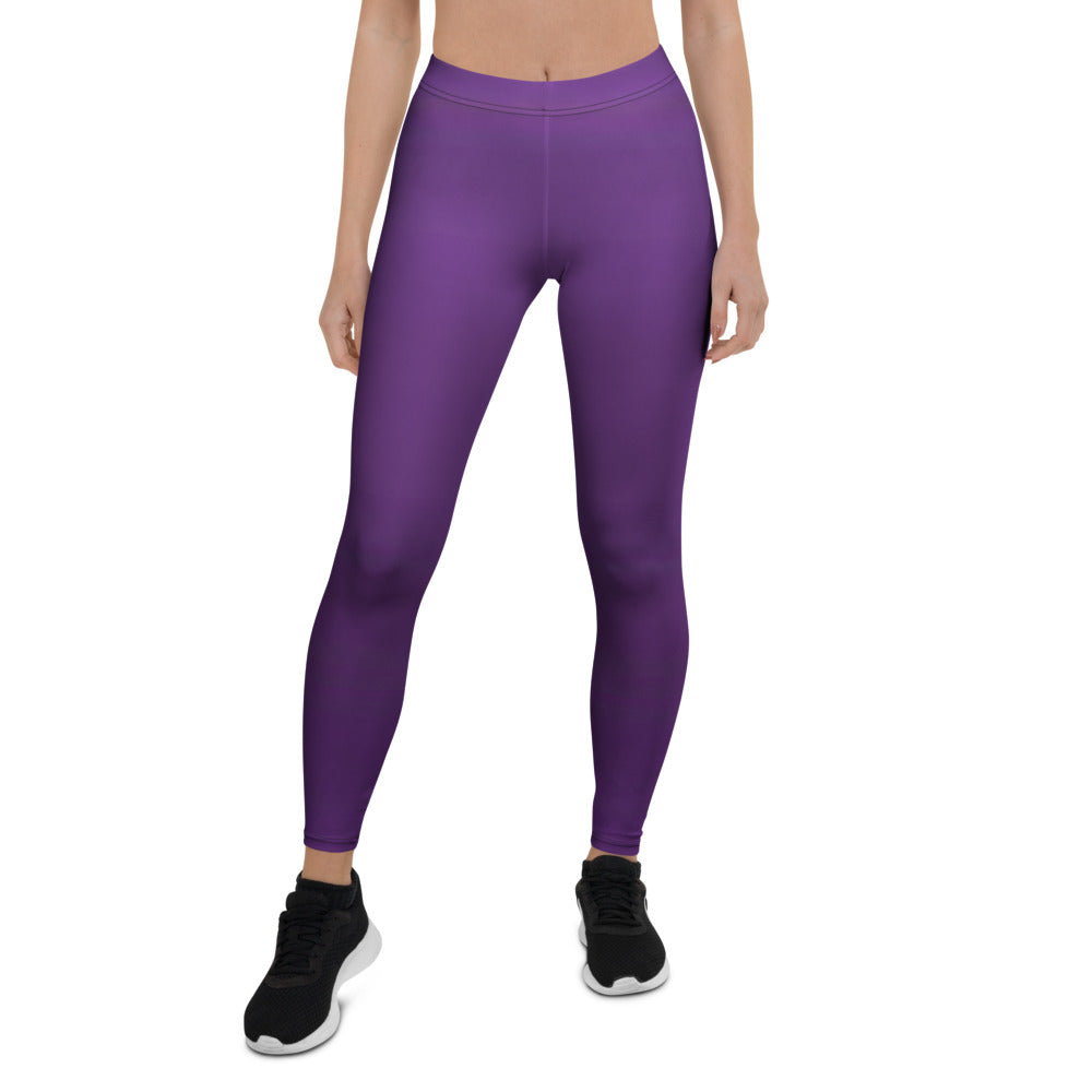Personalisierte Damen Sportleggings Lila mit weißem Schriftzug Fitness Yoga Leggings Violett X996