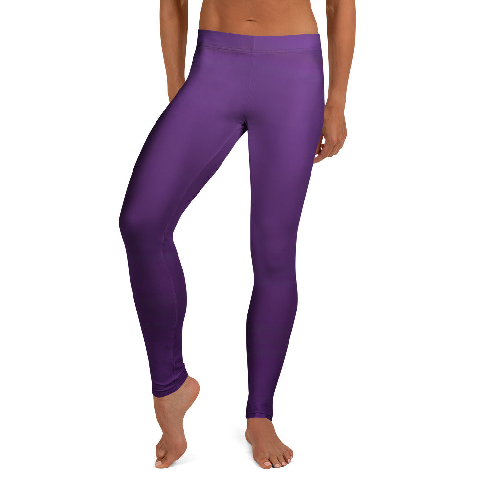Personalisierte Damen Sportleggings Lila mit weißem Schriftzug Fitness Yoga Leggings Violett X996