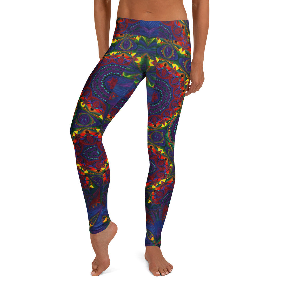 Personalisierte Damen Sportleggings Mandala Muster Bunt Psychedelisch Yoga Leggings Fitnesshose C138