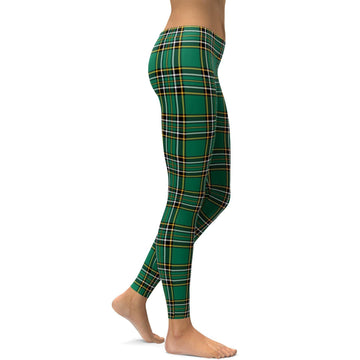 Irische grüne Tartan-Leggings R689