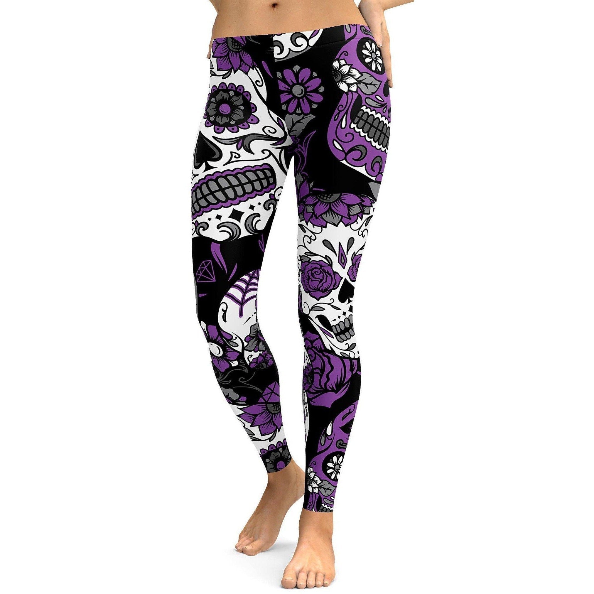 Lila Zuckerskull Leggings L412