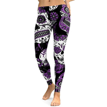 Lila Zuckerskull Leggings L412