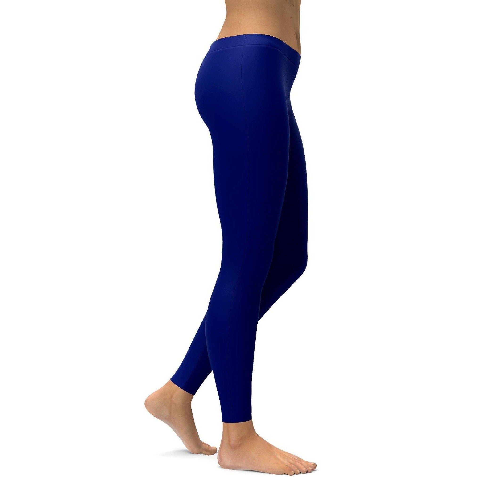 Feste Ozeanblaue Leggings I604