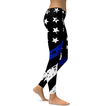 Dünne Blaue Linie Leggings S809